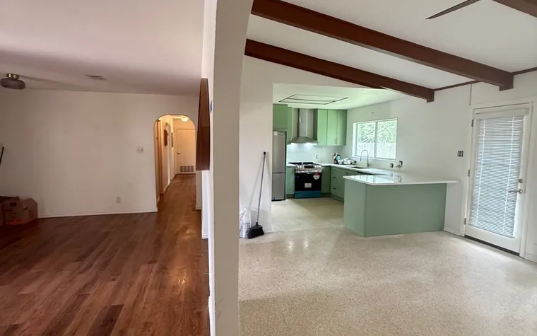 Empty home after a post-renovation final clean